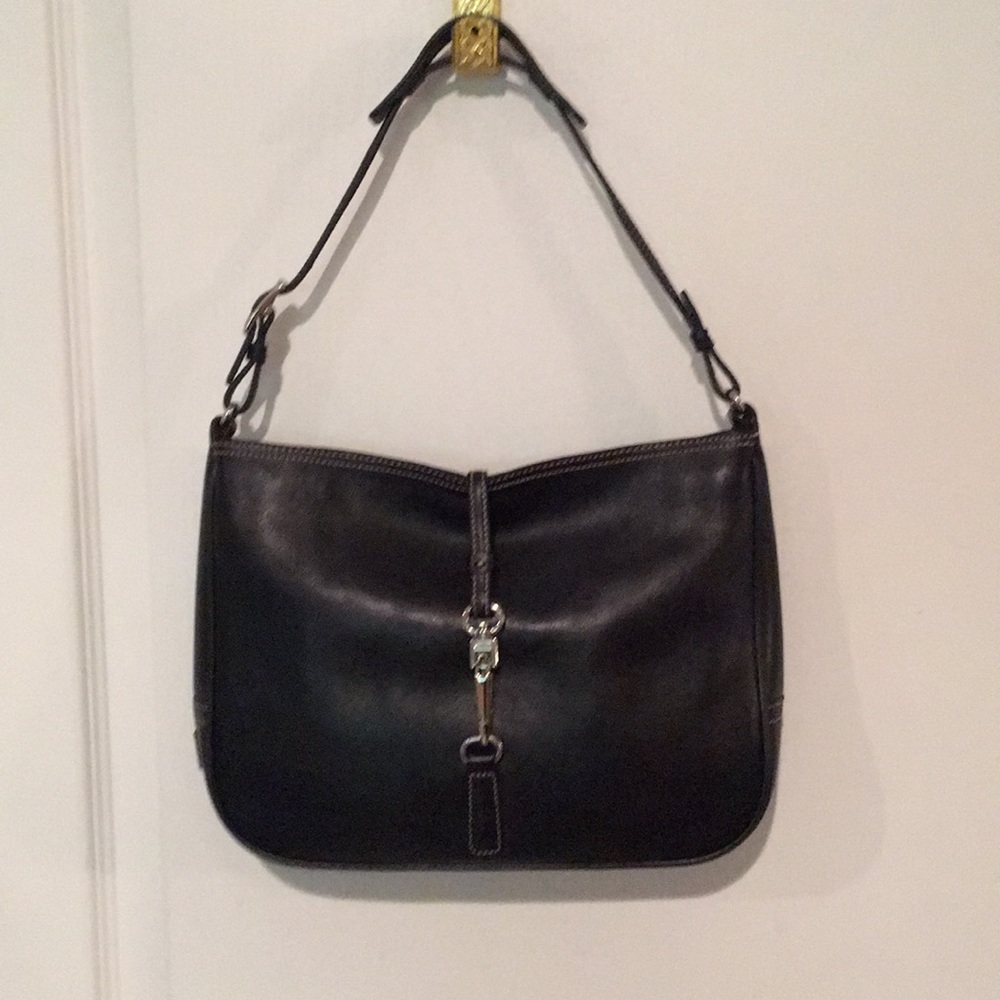 Coach Leather Shoulder Bag Black